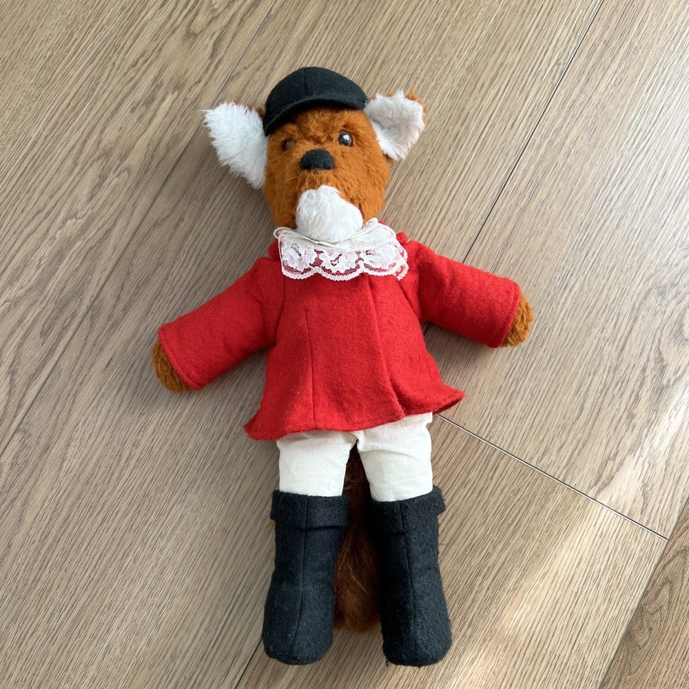 VTG 1970s Little Folk of England Fox Hunter Stuffed Animal Toy Equestrian Doll